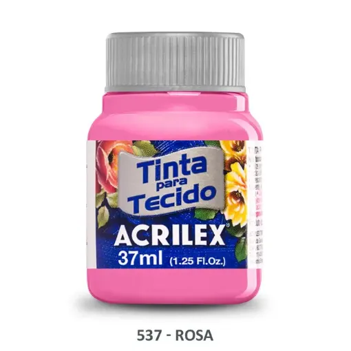 Imagen de Pintura para tela de algodon con terminacion mate "ACRILEX" de 37cc. color 537 rosa