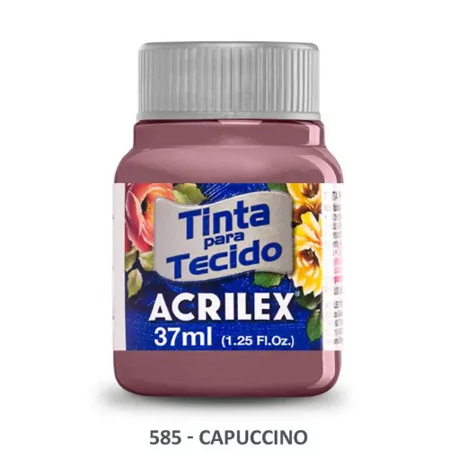 Imagen de Pintura para tela de algodon con terminacion mate "ACRILEX" de 37cc. color 585 Capuccino
