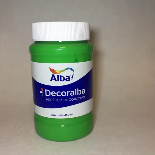 Imagen de Acrilico decorativo Decoralba ALBA en pote de 450ml color Verde mediano 457