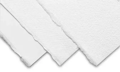 Imagen de Cartulina para acuarela blanco natural 100% algodon "FABRIANO" grano grueso de 300gr de 76x56cms