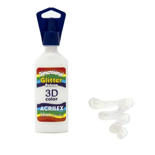 Imagen de Pintura dimensional relieve relevo 3D ACRILEX glitter *35 ml. color Cobre 203
