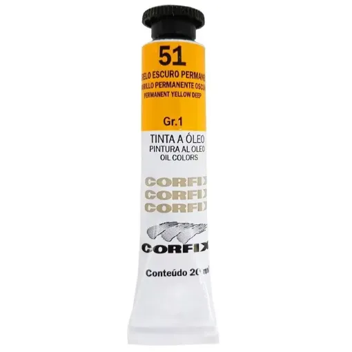 Imagen de Oleo en pomo CORFIX Grupo I *20ml. color Amarillo oscuro permanente 51 semi opaco