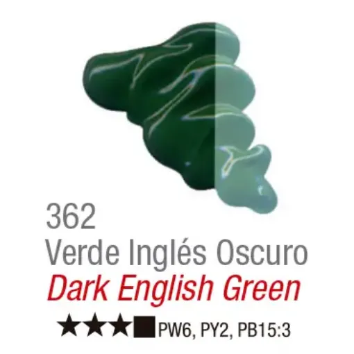 Imagen de Oleo en pomo "ACRILEX" *20ml. color 362 Verde Ingles oscuro opaco