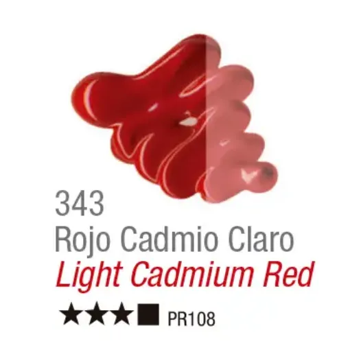 Imagen de Oleo en pomo "ACRILEX" *20ml. color 343 Rojo de Cadmio claro opaco