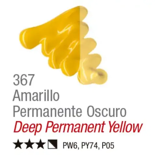 Imagen de Oleo en pomo "ACRILEX" *20ml. color 367 Amarillo Permanente oscuro semi opaco