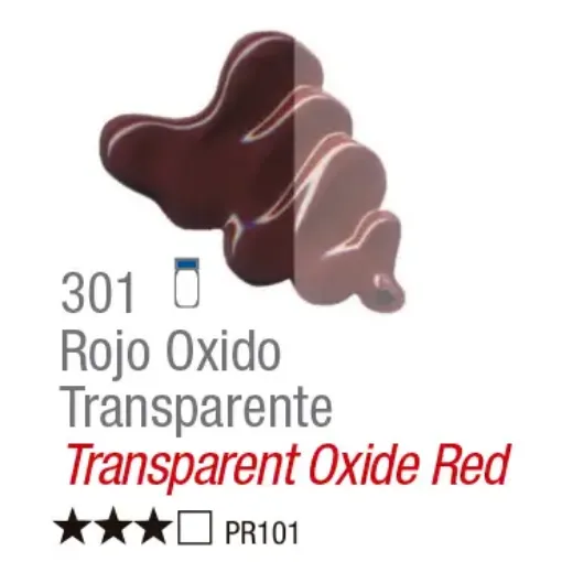 Imagen de Oleo en pomo "ACRILEX" *20ml. color 301 Rojo oxido transparente