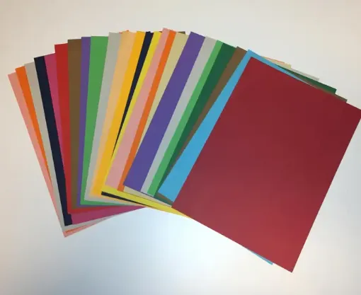 Imagen de Papel coloreado en la masa COLOR PLUS A4 80grs *25 unidades colores surtidos para origami y filigrana