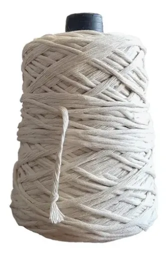 Imagen de Hilo de algodon nacional de 36 hebras calafateo pabilos macrame 3mms en cono de 500grs=180mts aprox