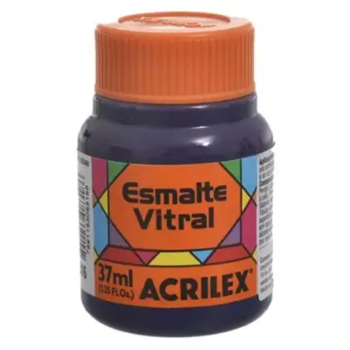 Imagen de Esmalte vitral para vidrio y ceramica "ACRILEX" *37ml. color Violeta 516