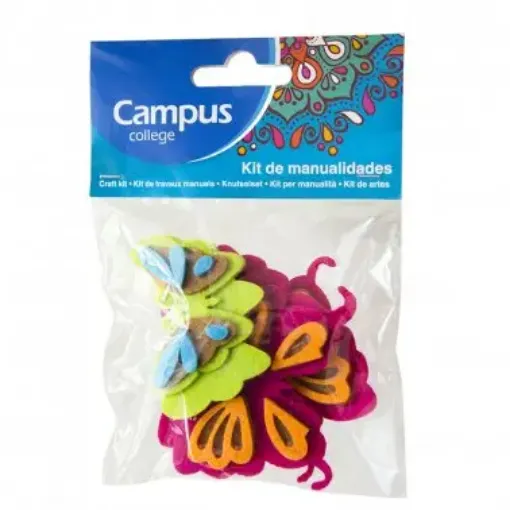 Imagen de Confetti "CAMPUS" mariposas de fieltro colores por 6 unidades