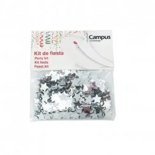 Imagen de Confetti "CAMPUS" estrellas plateadas de 11mms por 14grs.