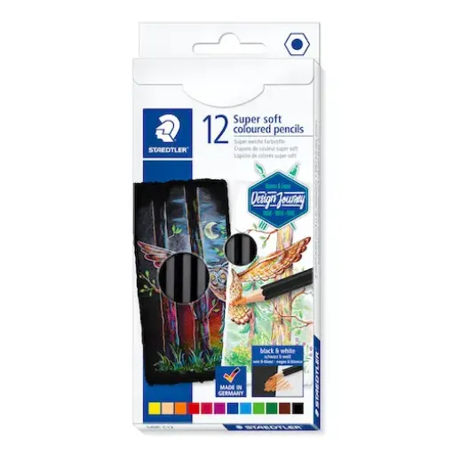 Imagen de Lapices de color Super Soft STAEDTLER en caja de carton *12 colores