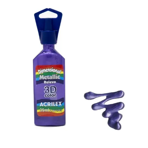 Imagen de Pintura dimensional relieve relevo 3D ACRILEX brillante *35 ml. color Violeta cobalto 540