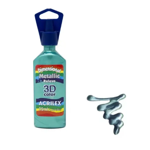 Imagen de Pintura dimensional relieve relevo 3D ACRILEX metalica *35 ml. color Verde 557
