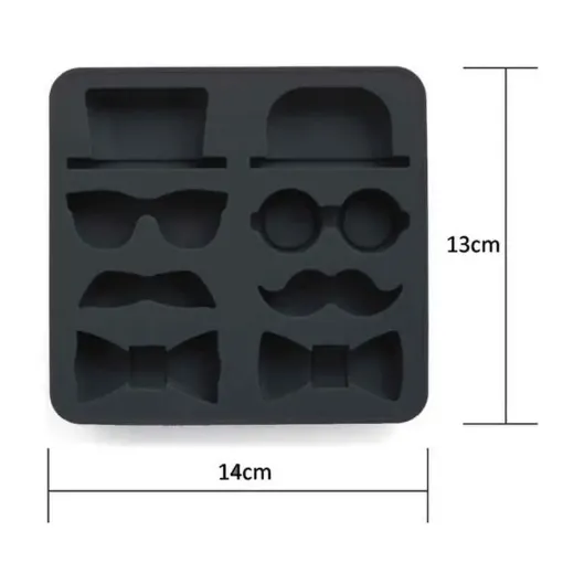 Imagen de Molde para jabones de silicona 8 formas de 5*2cms. 4 modelos diferentes detective