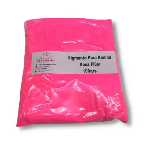 Imagen de Pigmento en polvo para resina fluorescente *100grs. color rosado fluo
