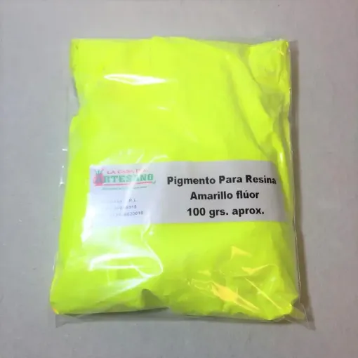 Imagen de Pigmento en polvo para resina fluorescente *100grs. color amarillo fluo