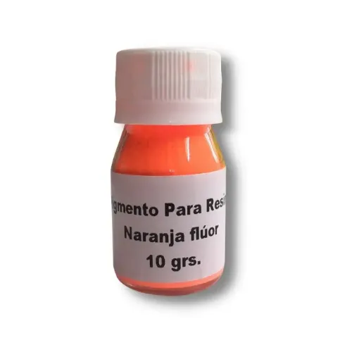 Imagen de Pigmento en polvo para resina fluorescente *10grs. color naranja fluo