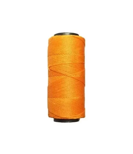 Imagen de Hilo cordon encerado fino 100% polyester 2 cabos cono de 100grs 150mts SETTANYL color 0218 Naranja claro