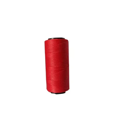 Imagen de Hilo cordon encerado fino 100% polyester 2 cabos cono de 100grs 150mts SETTANYL color 0677 Rojo medio