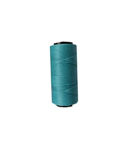Imagen de Hilo cordon encerado fino 100% polyester 2 cabos cono de 100grs 150mts SETTANYL color 0229 Turqueza