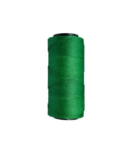 Imagen de Hilo cordon encerado fino 100% polyester 2 cabos cono de 100grs 150mts SETTANYL color 0384 Verde floresta