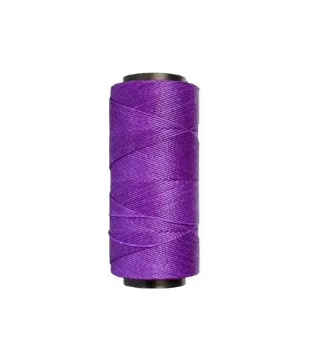 Imagen de Hilo cordon encerado fino 100% polyester 2 cabos cono de 100grs 150mts SETTANYL color 0369 Violeta fluo