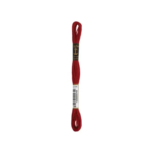 Imagen de Hilo de bordar 100% algodon Mouline ANCHOR 8mts. color 0020 rojo oscuro