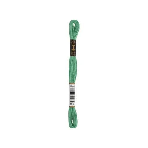 Imagen de Hilo de bordar 100% algodon Mouline ANCHOR 8mts. color 0209 verde