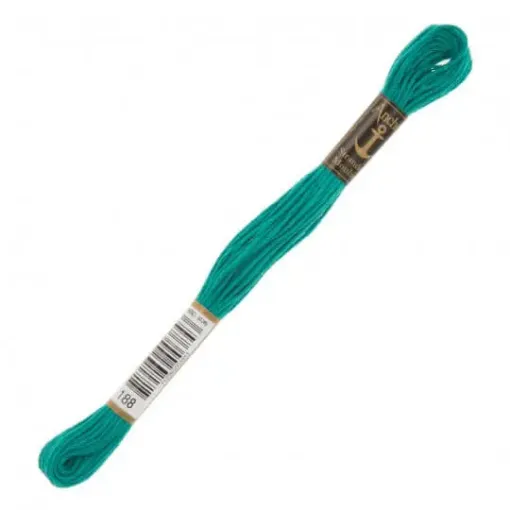 Imagen de Hilo de bordar 100% algodon Mouline ANCHOR 8mts. color 0188 verde
