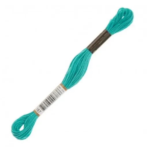 Imagen de Hilo de bordar 100% algodon Mouline ANCHOR 8mts. color 0187 verde turquesa
