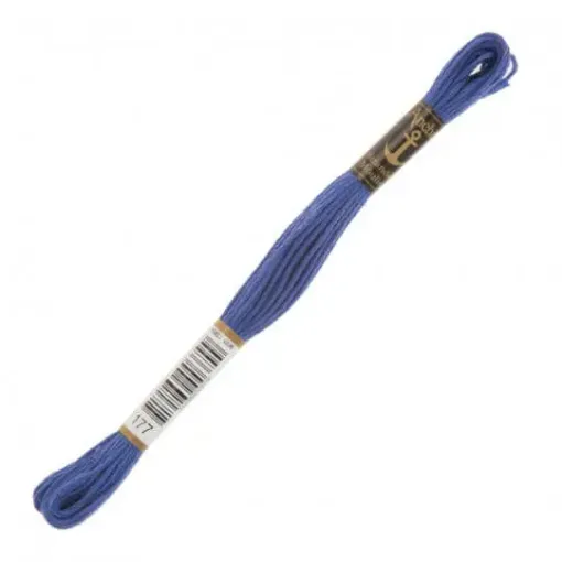 Imagen de Hilo de bordar 100% algodon Mouline ANCHOR 8mts. color 0177 azul