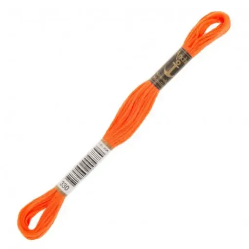 Imagen de Hilo de bordar 100% algodon Mouline ANCHOR 8mts. color 0330 naranja
