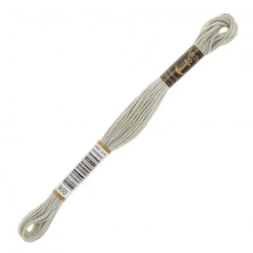 Imagen de Hilo de bordar 100% algodon Mouline ANCHOR 8mts. color 0900 blanco ahuesado
