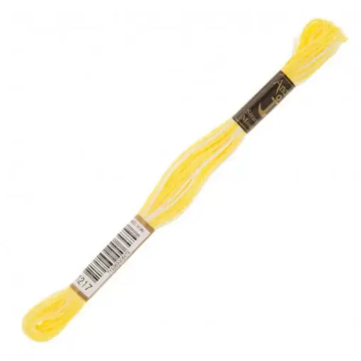 Imagen de Hilo de bordar 100% algodon Mouline ANCHOR 8mts. color 1217 combinado amarillo