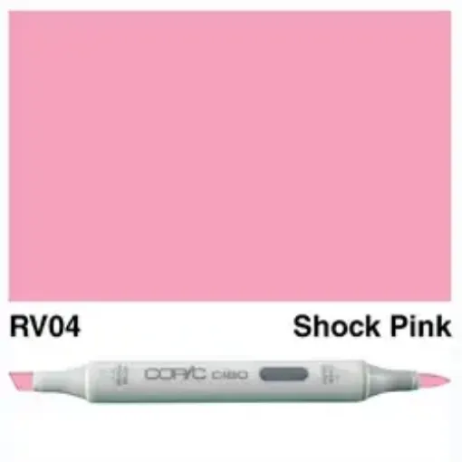 Imagen de Marcador profesional COPIC CIAO alcohol doble punta color RV04 Shock Pink