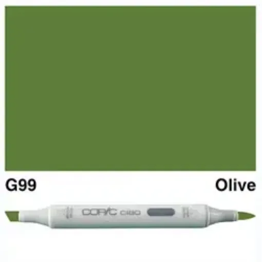 Imagen de Marcador profesional COPIC CIAO alcohol doble punta color G99 Olive