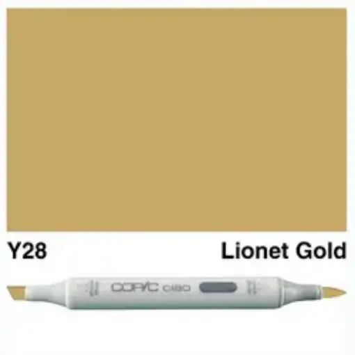 Imagen de Marcador profesional COPIC CIAO alcohol doble punta color Y28 Lionet Gold