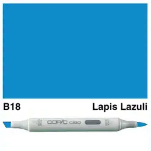 Imagen de Marcador profesional COPIC CIAO alcohol doble punta color B18 Lapis Lazuli
