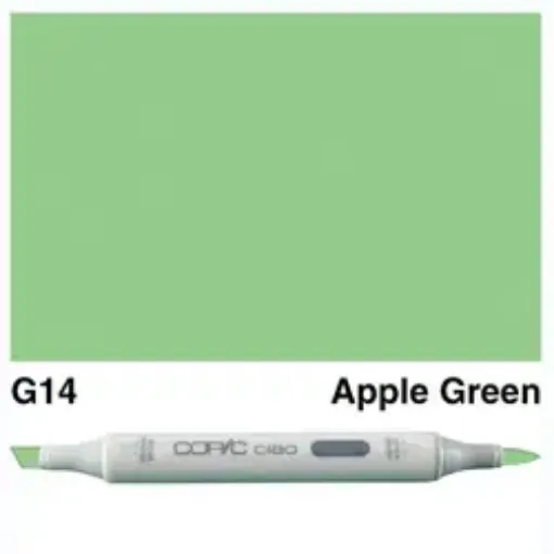 Imagen de Marcador profesional COPIC CIAO alcohol doble punta color G14 Apple Green
