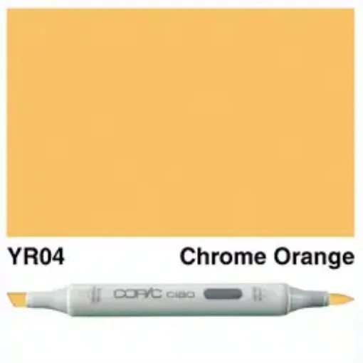 Imagen de Marcador profesional COPIC CIAO alcohol doble punta color YR04 Chrome Orange