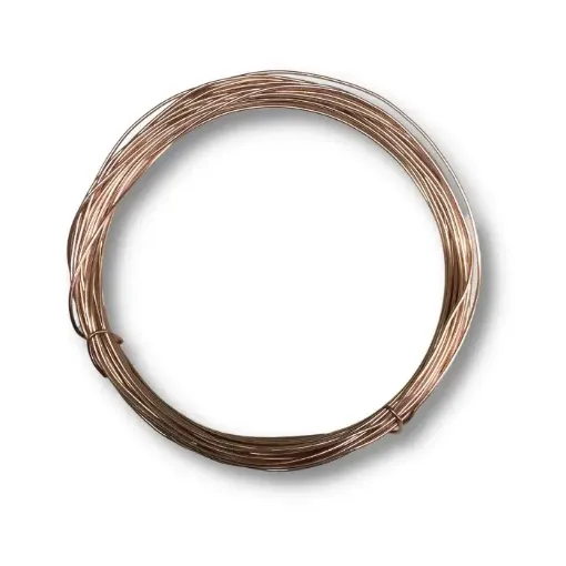 Imagen de Alambre de aluminio flexible de 1mm. de espesor en rollo de 10mts. 20grs. color cobre