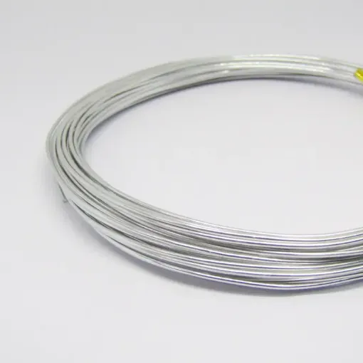Imagen de Alambre de aluminio flexible de 1mm. de espesor en rollo de 10mts. 20grs. color plateado