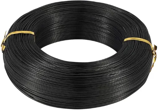 Imagen de Alambre de aluminio flexible de 1mm. de espesor en rollo de 250mts. 500grs. color negro