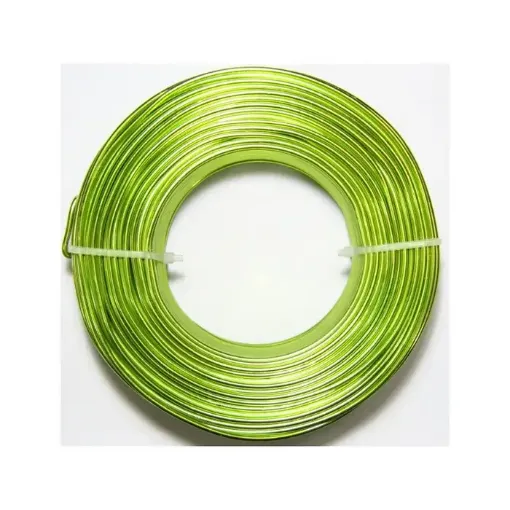 Imagen de Alambre de aluminio flexible de 1mm. de espesor en rollo de 250mts. 500grs. color verde claro