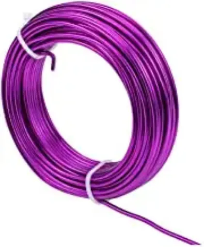 Imagen de Alambre de aluminio flexible de 1mm. de espesor en rollo de 250mts. 500grs. color violeta