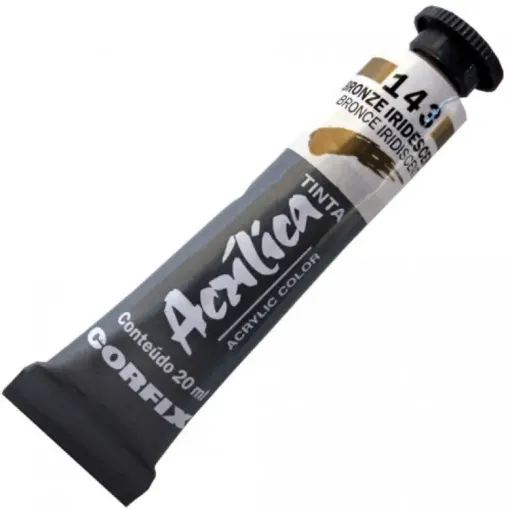 Imagen de Acrilico en pomo tinta acrilica CORFIX colores metalicos 20ml. cubritivo Bronce Iridiscente 143