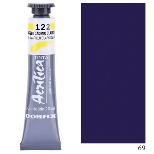 Imagen de Acrilico en pomo tinta acrilica CORFIX de 20ml color G1 semi opaco Azul de Prusia 69