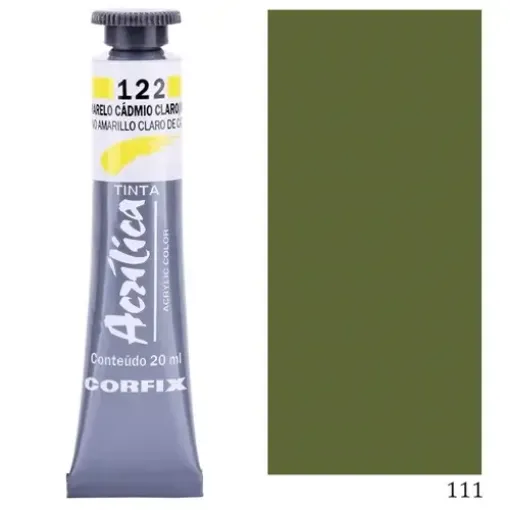 Imagen de Acrilico en pomo tinta acrilica CORFIX de 20ml color G1 opaco Verde Oliva 111