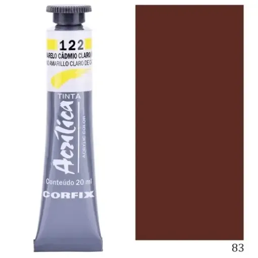 Imagen de Acrilico en pomo tinta acrilica CORFIX de 20ml color G1 opaco Sombra Quemada 83